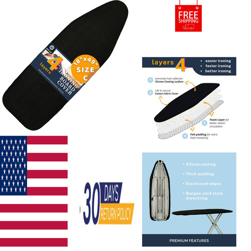 Ironing board cover and - board,